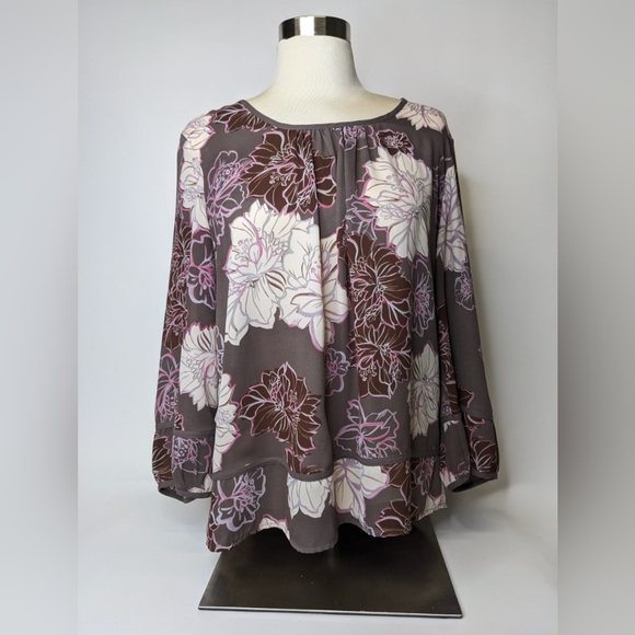 41 Hawthorne Floral Print Blouse Size M - Picture 2 of 7